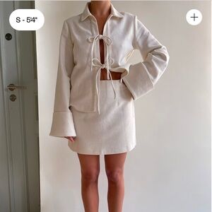 Djerf Avenue Occassion Blouse/Skirt Set